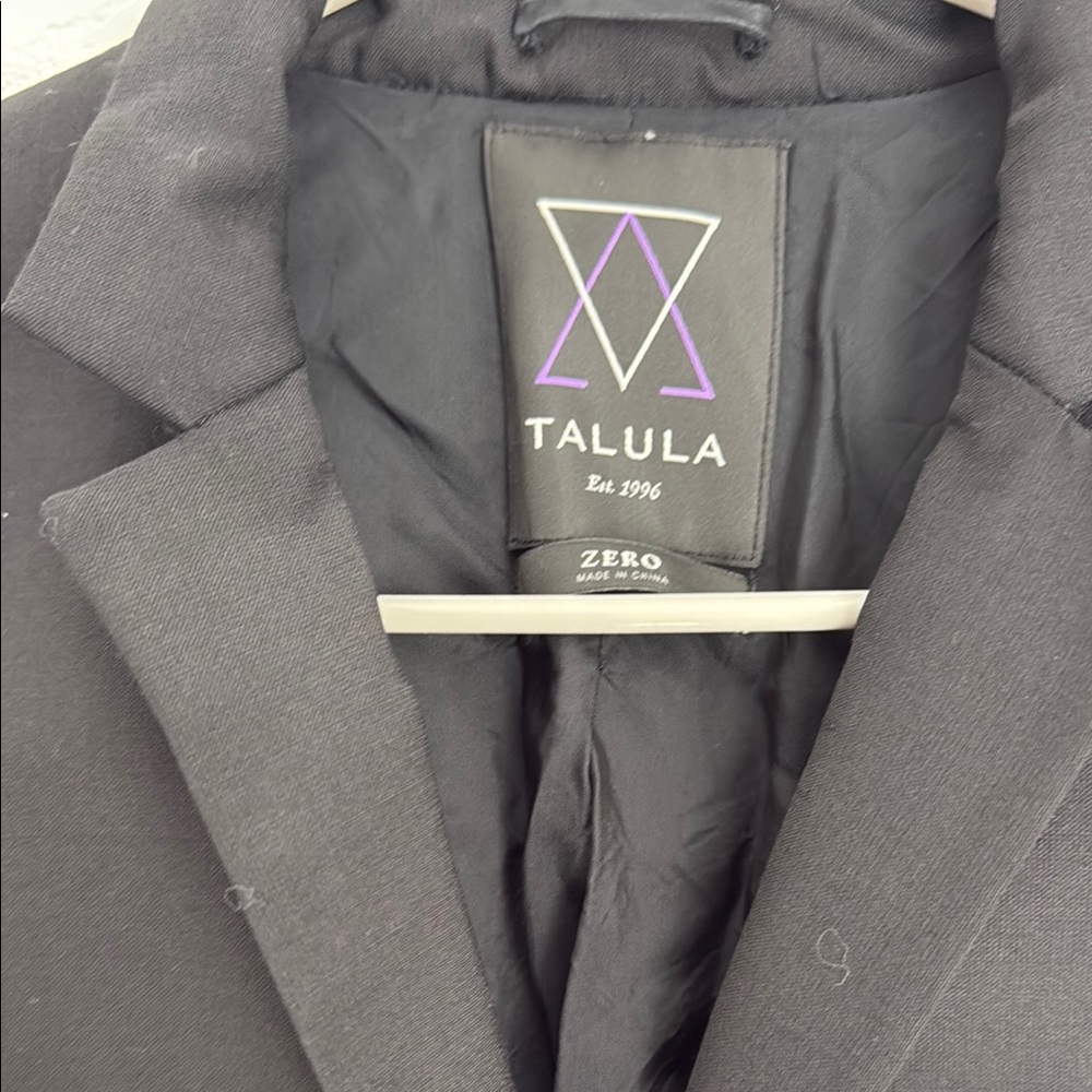 Talula Black Blazer with Notched Lapels and Structured Shoulders - Picture 2 of 9